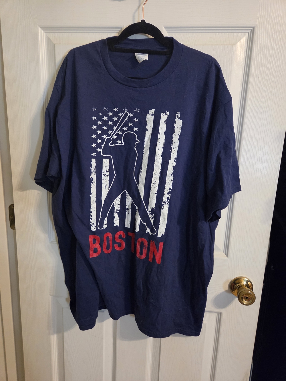 Men's Navy Boston Baseball Graphic Tee